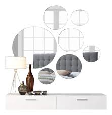 Juego De 7 Espejo Redondo Decorativo Gra